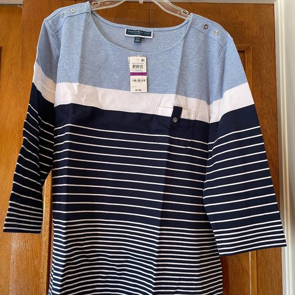 Karen Scott Tops - Karen Scott Sport Women's Blue Heather Sweatshirt. NWT